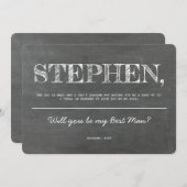 Einfache und süße Trauzeuge-Vorschlagskarte Einladung (Vorne/Hinten)