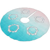 Einfache und trendy benutzerdefinierte Foto Polyester Weihnachtsbaumdecke (Schrägansicht)