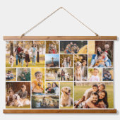 Einfache Unique 18 FotoCollage Wandteppich Mit Holzrahmen (Vorne)
