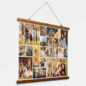 Einfache Unique 18 FotoCollage Wandteppich Mit Holzrahmen (Gewinkelt)