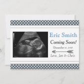 Einfache Unisex Ultrasound Baby Ankündigung (Vorderseite)