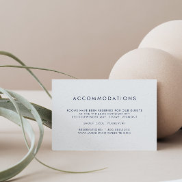 Einfache Unterkunft in Navy & White Hotel Begleitkarte