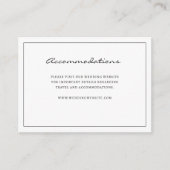 Einfache Unterkunftskarte Begleitkarte (Vorderseite)