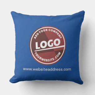 Einfache Unternehmens-Logo-Website-Adresse individ Kissen