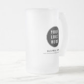 Einfache Unternehmens-Logo-Website Benutzerdefinie Mattglas Bierglas (VorderseiteRechts)