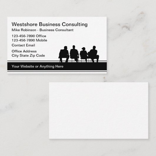Einfache Unternehmensberatung Visitenkarte (Vorne/Hinten)