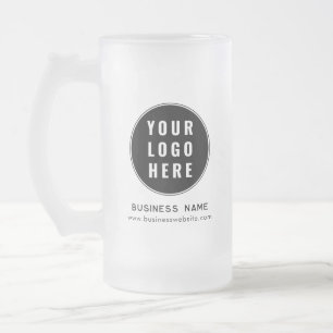 Einfache Unternehmenslogo-Website Benutzerdefinier Mattglas Bierglas