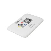 Einfache Unternehmenswebsite Barcode QR-Code Badematte (Schrägansicht)