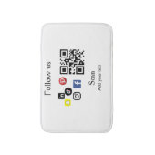 Einfache Unternehmenswebsite Barcode QR-Code Badematte (Vorderseite Vertikal)