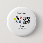 Einfache Unternehmenswebsite Barcode QR-Code Button (Vorderseite)