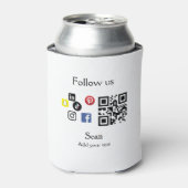 Einfache Unternehmenswebsite Barcode QR-Code Dosenkühler (Kanne Vorderseite)
