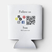 Einfache Unternehmenswebsite Barcode QR-Code Dosenkühler (Rückseite)