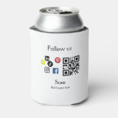Einfache Unternehmenswebsite Barcode QR-Code Dosenkühler (Kanne Rückseite)