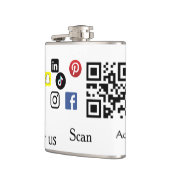 Einfache Unternehmenswebsite Barcode QR-Code Flachmann (Links)