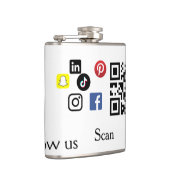 Einfache Unternehmenswebsite Barcode QR-Code Flachmann (Rechts)