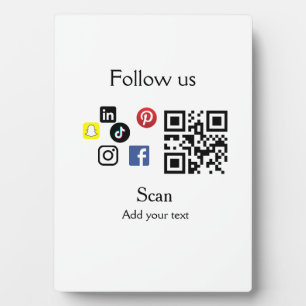 Einfache Unternehmenswebsite Barcode QR-Code Fotoplatte