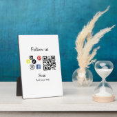 Einfache Unternehmenswebsite Barcode QR-Code Fotoplatte (Seite)