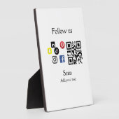 Einfache Unternehmenswebsite Barcode QR-Code Fotoplatte (Seite)