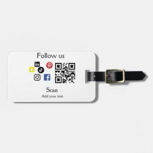 Einfache Unternehmenswebsite Barcode QR-Code Gepäckanhänger