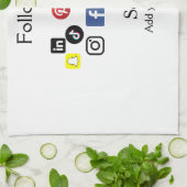 Einfache Unternehmenswebsite Barcode QR-Code Geschirrtuch (Gefaltet)