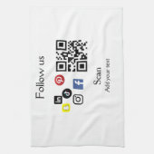 Einfache Unternehmenswebsite Barcode QR-Code Geschirrtuch (Vertikal)