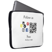 Einfache Unternehmenswebsite Barcode QR-Code Laptopschutzhülle (Vorne Rechts)