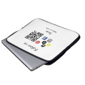 Einfache Unternehmenswebsite Barcode QR-Code Laptopschutzhülle (Vorne Knopf)
