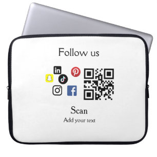 Einfache Unternehmenswebsite Barcode QR-Code Laptopschutzhülle