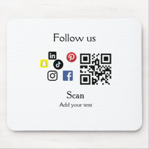 Einfache Unternehmenswebsite Barcode QR-Code Mousepad