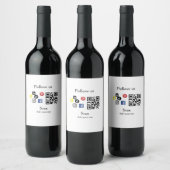 Einfache Unternehmenswebsite Barcode QR-Code Weinetikett (Flaschen)