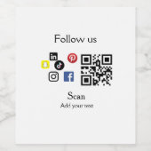 Einfache Unternehmenswebsite Barcode QR-Code Weinetikett (Einzelnes Label)