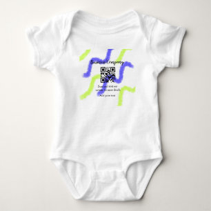 Einfache Unternehmenswebsite Barcode QR Name hinzu Baby Strampler