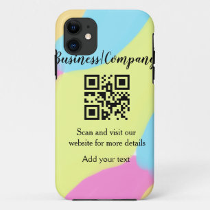 Einfache Unternehmenswebsite Barcode QR Name hinzu Case-Mate iPhone Hülle
