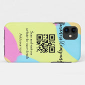 Einfache Unternehmenswebsite Barcode QR Name hinzu Case-Mate iPhone Hülle (Rückseite (Horizontal))