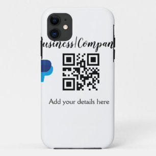 Einfache Unternehmenswebsite Barcode QR Name hinzu Case-Mate iPhone Hülle