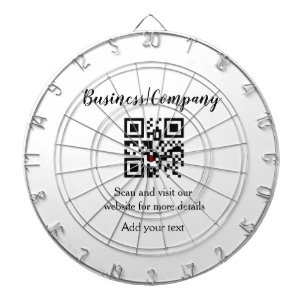 Einfache Unternehmenswebsite Barcode QR Name hinzu Dartscheibe
