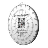 Einfache Unternehmenswebsite Barcode QR Name hinzu Dartscheibe (Vorderseite rechts)