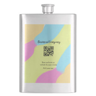 Einfache Unternehmenswebsite Barcode QR Name hinzu Flachmann