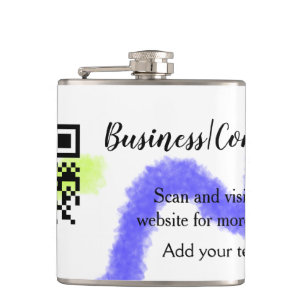 Einfache Unternehmenswebsite Barcode QR Name hinzu Flachmann