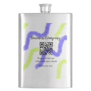 Einfache Unternehmenswebsite Barcode QR Name hinzu Flachmann