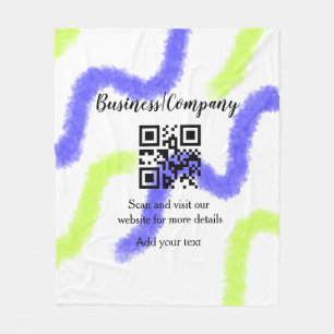 Einfache Unternehmenswebsite Barcode QR Name hinzu Fleecedecke