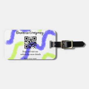 Einfache Unternehmenswebsite Barcode QR Name hinzu Gepäckanhänger
