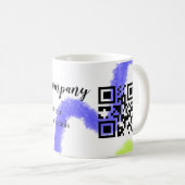 Einfache Unternehmenswebsite Barcode QR Name hinzu Kaffeetasse (VorderseiteRechts)