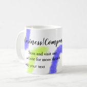 Einfache Unternehmenswebsite Barcode QR Name hinzu Kaffeetasse (Vorderseite Links)
