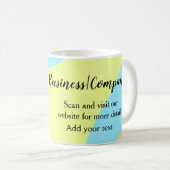 Einfache Unternehmenswebsite Barcode QR Name hinzu Kaffeetasse (VorderseiteRechts)