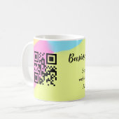 Einfache Unternehmenswebsite Barcode QR Name hinzu Kaffeetasse (Vorderseite Links)