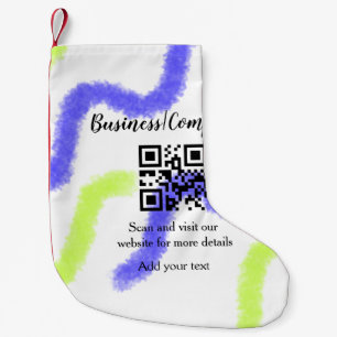 Einfache Unternehmenswebsite Barcode QR Name hinzu Kleiner Weihnachtsstrumpf