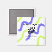 Einfache Unternehmenswebsite Barcode QR Name hinzu Magnet (Vorderseite/Rückseite)