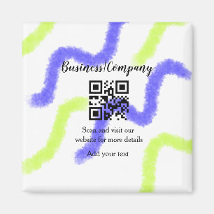 Einfache Unternehmenswebsite Barcode QR Name hinzu Magnet