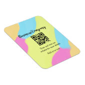 Einfache Unternehmenswebsite Barcode QR Name hinzu Magnet (Rechte Seite)